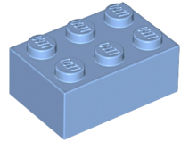 LEGO Brick 2 x 3 中蓝色
